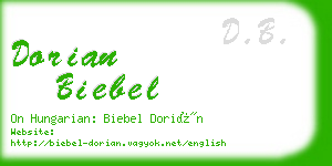 dorian biebel business card